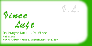 vince luft business card